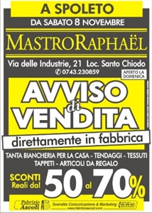 MASTRO RAPHAEL ORGANIZZAZIONE SVENDITA