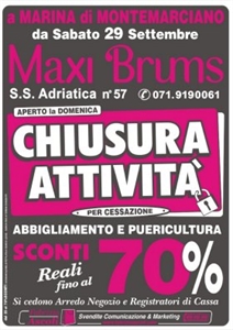 MAXI BRUMS CHIUSURA ATTIVITA