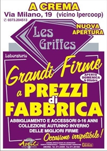 LES GRIFFES INAUGURAZIONE PUNTO VENDITA CR