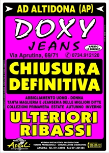 ORGANIZZAZIONE LIQUIDAZIONE PER CHIUSURA ATTIVITA DOXY JEANS