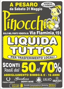 ORGANIZZAZIONE LIQUIDAZIONE PER TRASFERIMENTO PINOCCHIO