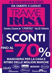 ORGANIZZAZIONE SALDI DI FINE STAGIONE TRAME ROSA