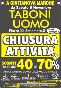 LIQUIDAZIONE PER CHIUSURA ATTIVITA TABONI UOMO