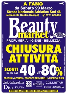 PROFUMERIA BEAUTY MARKET CHIUSURA ATTIVITA