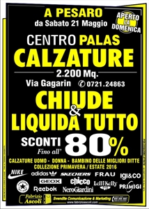 ORGANIZZAZIONE VENDITE STRAORDINARIE CENTRO CALZATURE PESARO