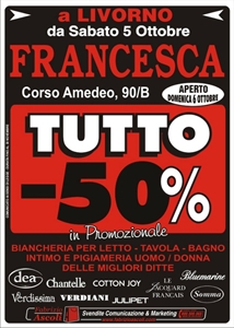 VENDITA PROMOZIONALE FRANCESCA