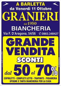 VENDITA PROMOZIONALE GRANIERI