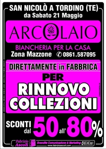 VENDITA PROMOZIONALE L ARCOLAIO DIRETTAMENTE IN FABBRICA