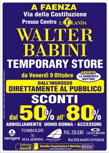 TEMPORARY STORE WALTER BABINI