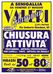 Vendita per chiusura attività Valeri Glamour